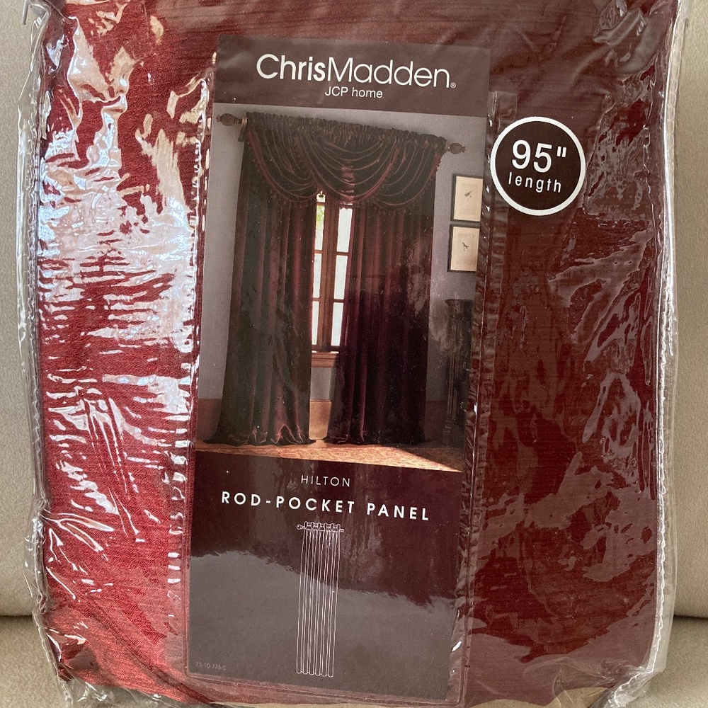 Set of 4 Chris Madden Rod-Pocket Panels 54x95 - Picture 3 of 4
